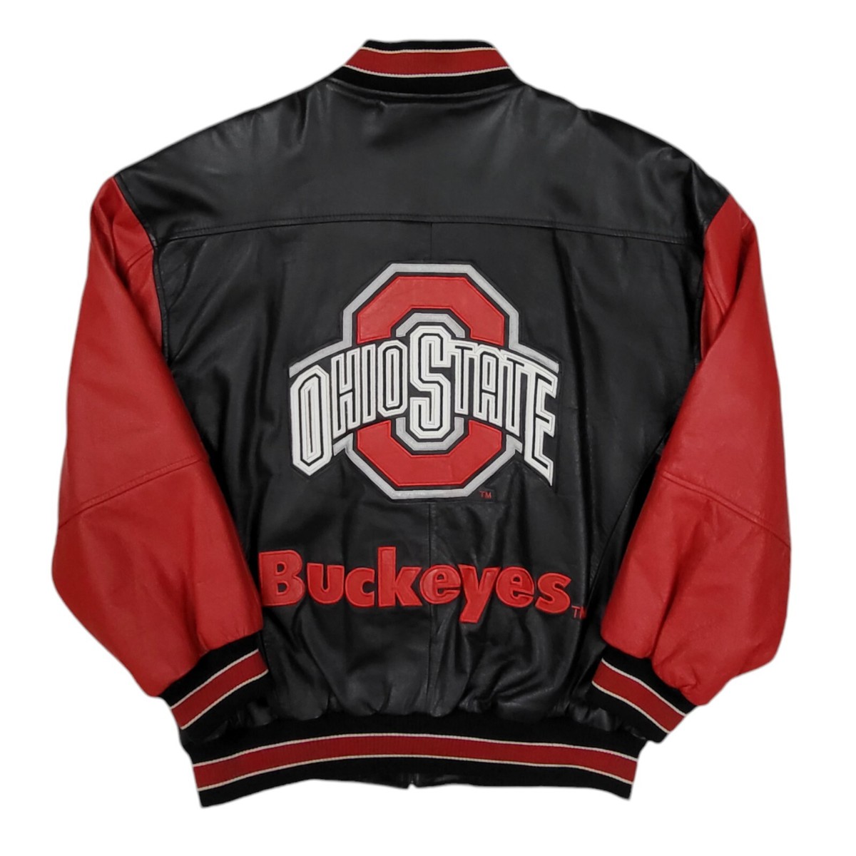 VTG Ohio State Buckeyes Leather Jacket Mens Sz Large G-III RARE