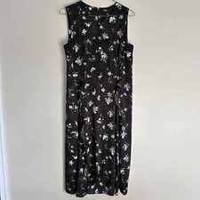 simply vera vera wang dress floral chocolate color size L Cottage core