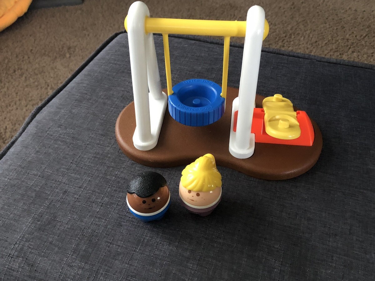 Vintage LITTLE TIKES Toddle Tots Community Playground Swing Teeter Totter  Figure