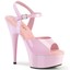 7 Pink Rose Gold Platform Heels Pleaser Strap Stripper Dancer