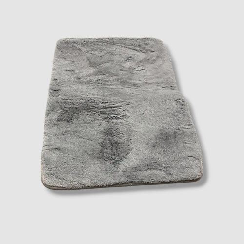Pure Bath Gray Faux-Fur Memory Foam Bath Rug 20in x 32in - Picture 2 of 3