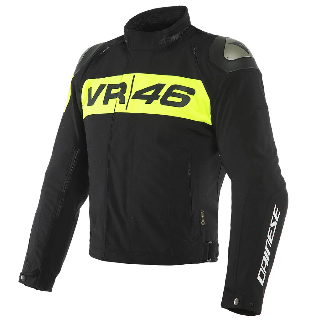Jacket DAINESE VR46 PODIUM D-DRY JACKET BLACK/FLUO-YELLOW 46