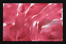 Experiments with Red 2022 C Peterson * Original WATERCOLOR Painting * Abstract