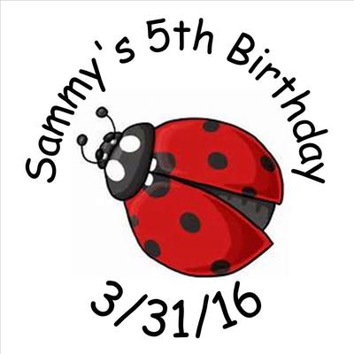 108 LadyBug - Garden - Butterfly - Snail - Kisses Labels-Party Favors