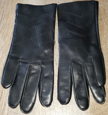 womens size 6-6 1/2-7 black VINYL GLOVES lined NICE CLEAN winter wear