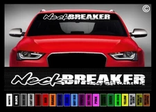 40" Neck Breacker JDM Racing Muscle Car Decal Sticker Windshield Banner Rocker