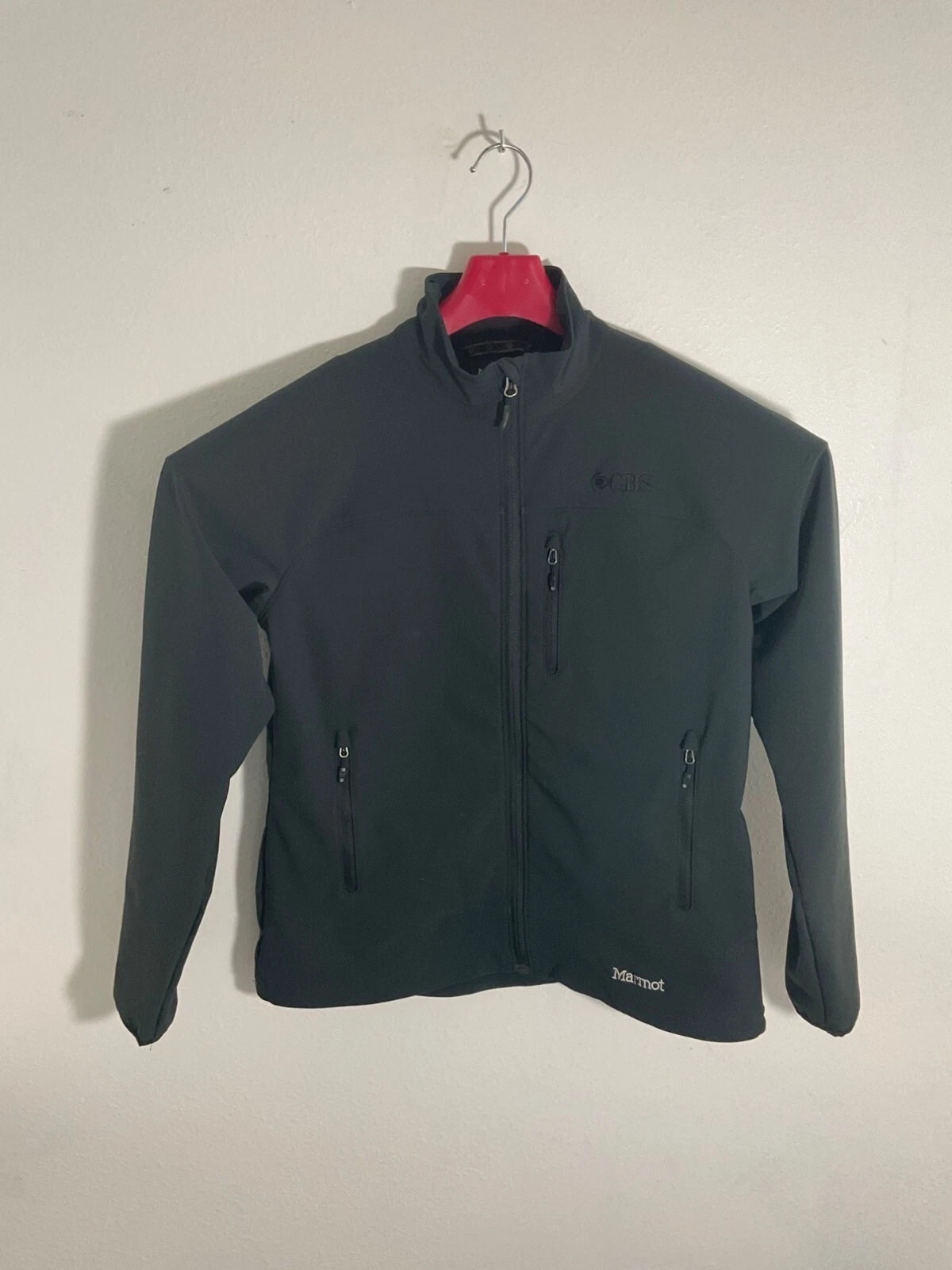 Marmot Mens Softshell Jacket Black Full-Zip Lightweight Windproof Water-Resistan