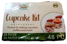 lot of 11 packs of 48 pc fall Cupcake kits / liners Papers Decorating toothpicks