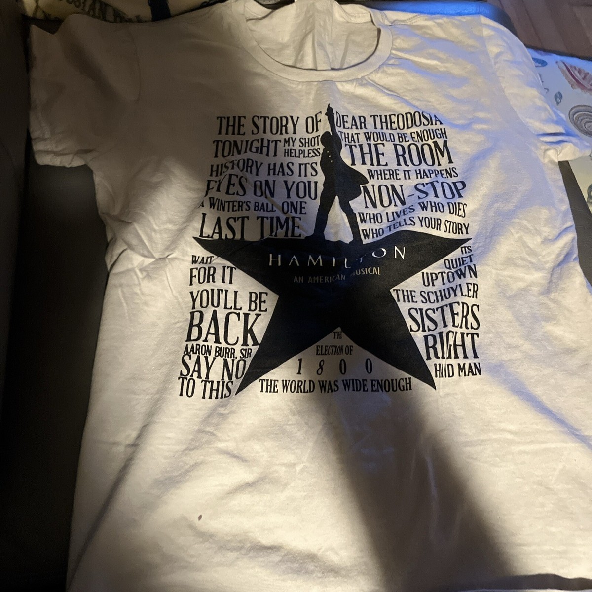 Women's Anvil Med Beige Black Hamilton T Shirt, Worn Only A Few