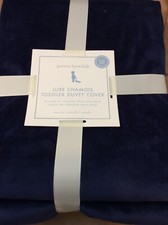 Pottery Barn Kids Luxe Chamois Toddler Duvet Cover NWT Navy Blue