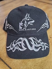 Save•A•Vet.ORG With Shepherd  Black Hat Strapback Cap NWT OSFM By KC Caps