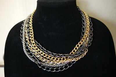 ABS by Allen Schwartz 5 Rows Chain Necklace