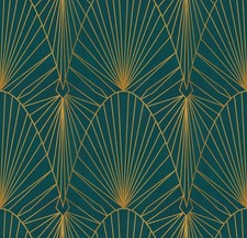 Peel and Stick Wallpaper Green Gold 17.3" x 118.7",
