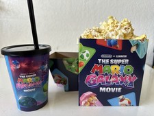 10 Super Mario Galaxy Movie Party Packs For Popcorn And Drink! Bulk Group Pack!