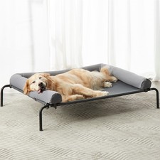 RRPETHOME Large Elevated Cooling Dog Bed, Raised Dog Cot Beds for Large Dogs,...