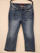 Lucky Brand Women  s Sweet Mid Rise Flare Jeans Raw Hem Medium Wash Size 12 / 31A
