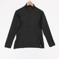 Patagonia Capilene 3 Midweight Pullover Womens M Black Quarter Zip Base Layer