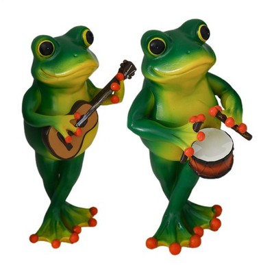 Musiker Froschstatue Frosch mit Gitarre Funny Animal Figur Room Dekor