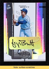 2004 Leaf Certified Materials White Mirror 17/25 George Brett Auto HOF READ c7w
