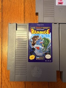 Lot Of 3 NES Nintendo Entertainment System Games Metroid, Rampage, Tennis TESTED