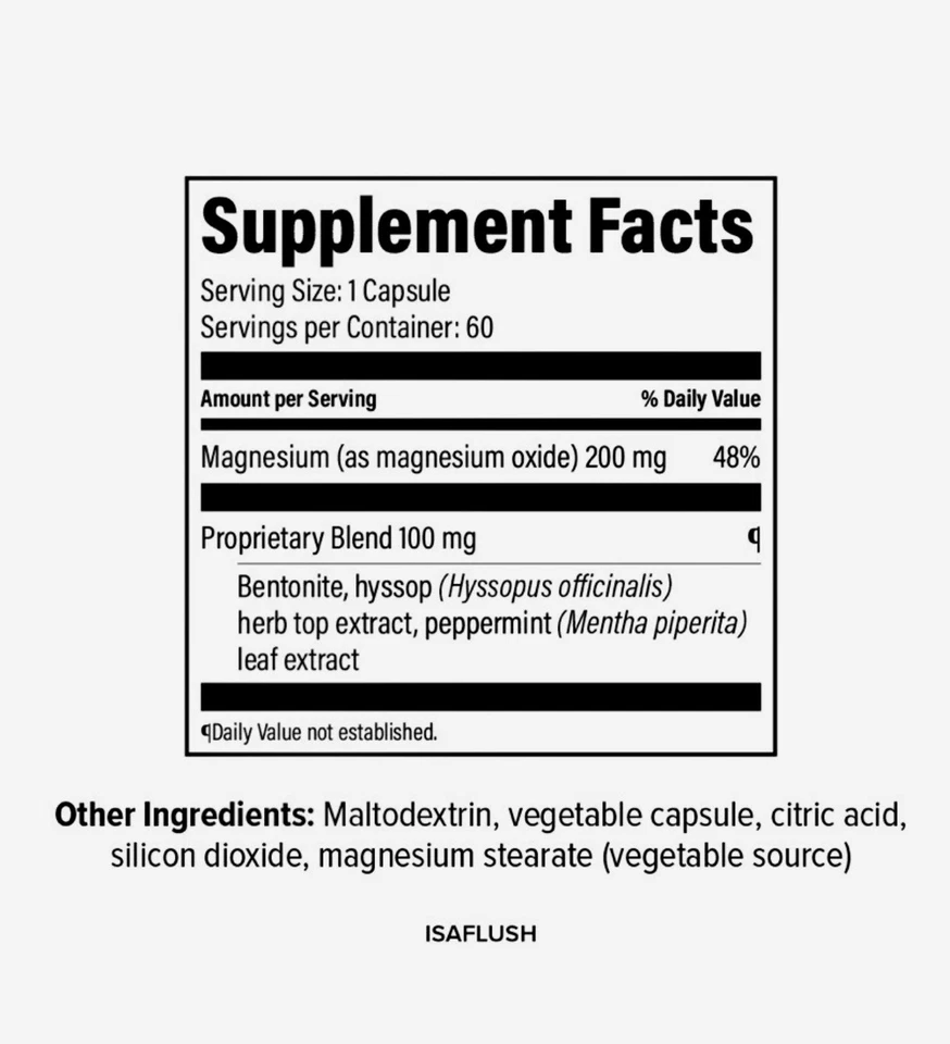 Isagenix IsaFlush 60 Cápsulas Soporte Digestivo Suave Caducidad 27/09 Envío Gratis Foto 2 de 2