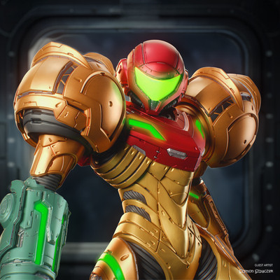 Samus Aran | Metroid | Resin Figur 25cm | Bulkamancer | UNBEMALT