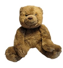 Gund Cute 11" Brown Teddy Bear Mocha 6410 Seated Acrylic Eyes Embroidered Nose