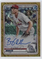 2020 Bowman Chrome Prospect Gold Shimmer Refractor 24/50 Brady Whalen Auto nd3