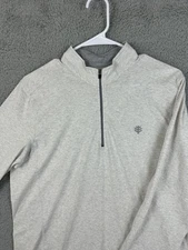 Coolibar Pullover Womens XL Ivory Quarter Zip UPF 50+ Sun Protection Long Sleeve