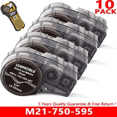 Compatible Label Tape for Brady BMP21 M21-750-595-WT Vinyl 3/4 M210/-LAB M211