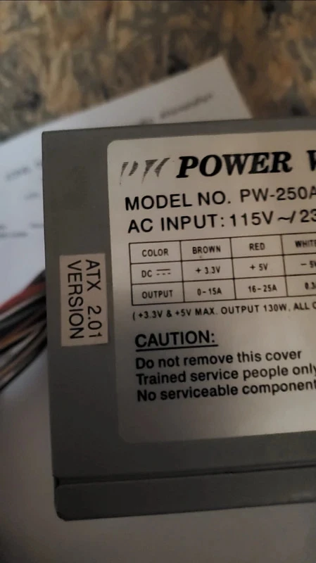 PW-250ATX power win atx power supply - Image 2 of 3