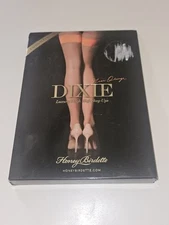 Honey Birdette Dixie Neon Orange Luxury Thigh High Stay Ups size Small New