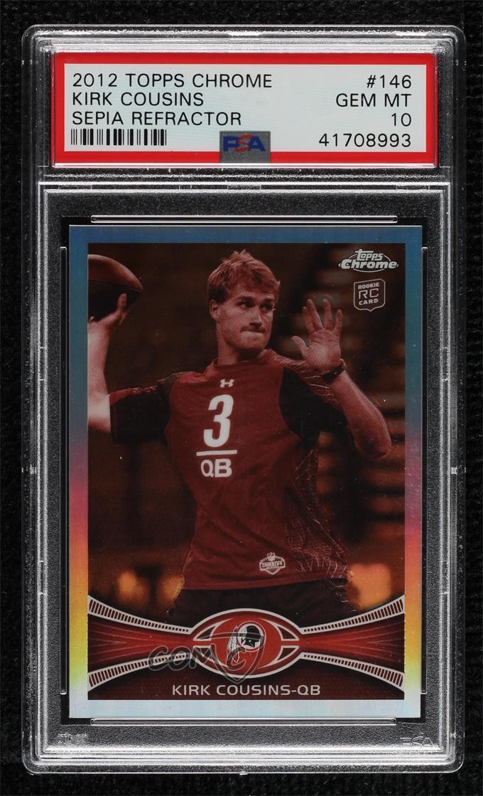 2012 Topps Chrome Sepia-Tone Refractor 29/99 Kirk Cousins PSA 10 GEM MT 0bk3