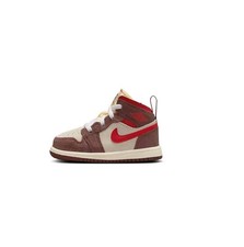 Toddler's Jordan 1 Mid SE Coconut Milk/Varsity Red HF3197 100 