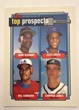 1992 Topps - Chipper Jones, Wil Cordero, Alex Arias #551 (RC)