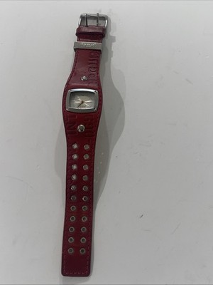 Rip Curl Classic Surf Watch Casablanca Red Leather Band 100M Water Resistant