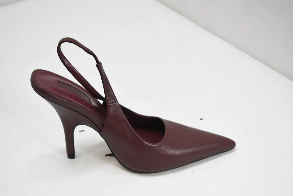 Zapatos de salón Topshop para mujer talla 5 borgoña con cordones punta de aguja Foto 3 de 4