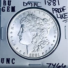1881 BU GEM MORGAN SILVER DOLLAR UNC MS+++ U.S. MINT RARE COIN 7466