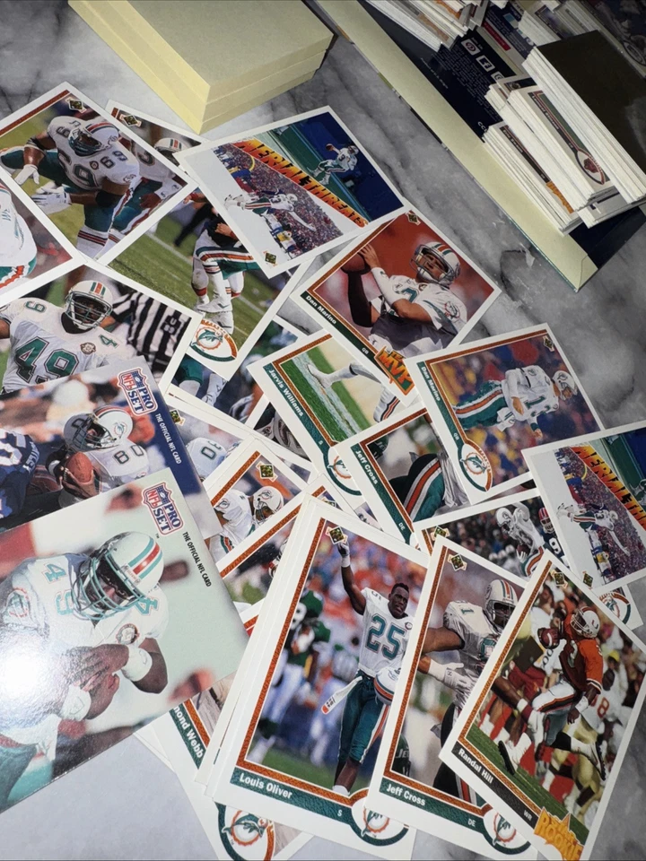 Sports Cards Lot NFL Miami Dolphins 1991 Vintage - Image 3 of 4