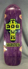 NOS UNUSED DTS DOG TOWN SKATES CROSS PURPLE BOTTOM DECAL DECK NEW GRIP T (87018)
