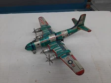 1950s Japan Yonezawa Tin Friction U.S. Airforce BK-270 4-Prop Bomber Airplane UP