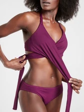 Athleta Bra Cup Halter Bikini Top-Size 32D/DD-NWT-Velvet Plum