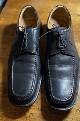 Dario Dodoni Black Leather Oxfords Men Size 42 Italy - Formal Dress Shoes Size 9