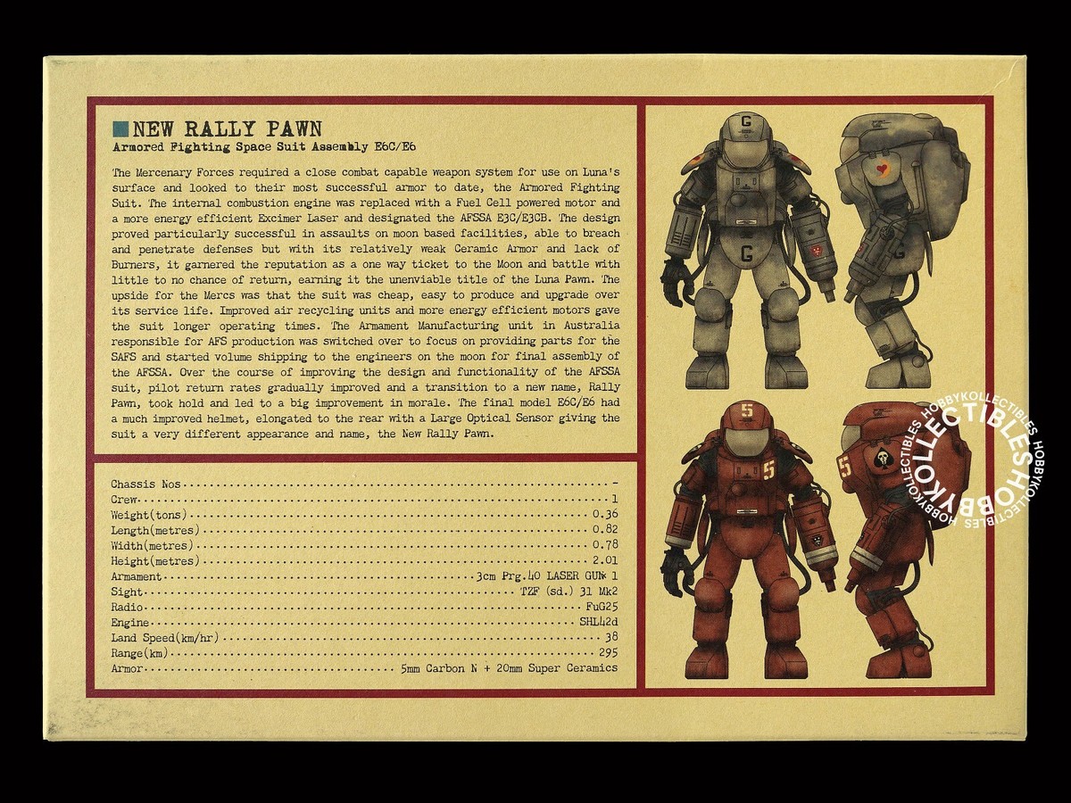 Ma.K Wave SF3D 1/20 MK-043 AFS Space Suit New Rally Pawn