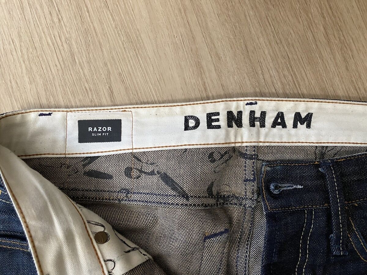 Denham Razor Slim Fit Raw Selvedge Indigo Denim Jeans Men's Denham Razor Slim Fit Raw Selvedge Indigo Denim Jeans Men's