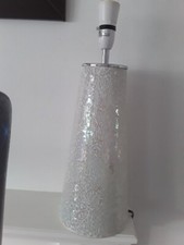 NEXT Mirror Glass Mosaic Table Lamp Base Crackle Glass  Floor bedside Modern 