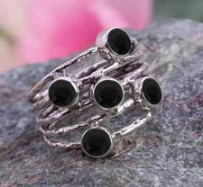 Black Onyx Ring 925 Sterling Silver Band  Statement Ring Handmade All Size C592