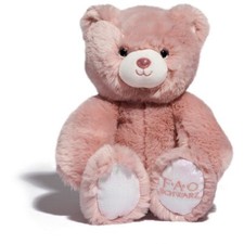 FAO Schwarz Pink Sparklers Sitting Teddy Bear Plush with Tag Stuffed Animal