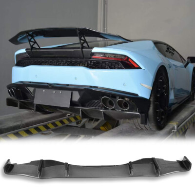 Carbon Fiber Rear Splitter Lip For Lamborghini Huracan LP580 LP610 DMC Style