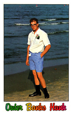 postcard Greetings from Nerd on Beach Outer Banks North Carolina 7904